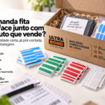 Fita dupla face UltraBond pré-cortada em cartelas para acompanhar produtos em e-commerce, marketplaces e kits de instalação