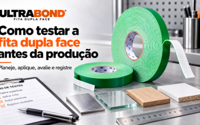 Plano de testes com fita dupla face UltraBond em diferentes superfícies